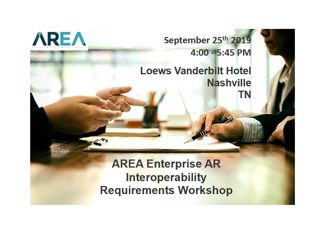 AREA Enterprise AR Interoperability Requirements Workshop