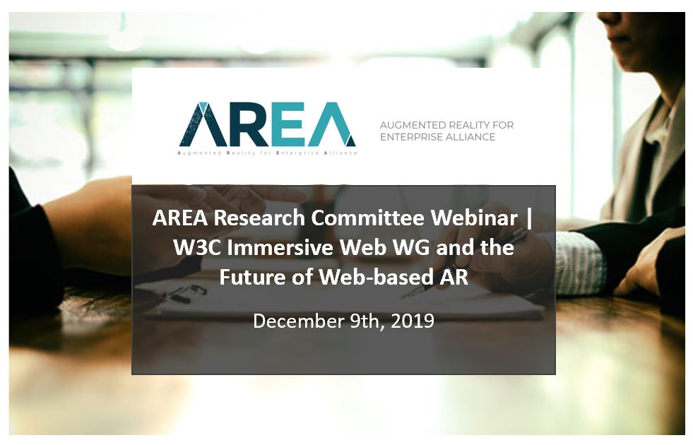 W3C Immersive Web WG and the Future of Web-based AR